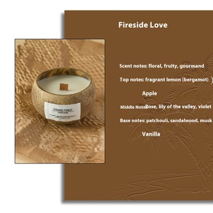 Bougie parfumée en <span class=keywords><strong>coque</strong></span> de noix de coco personnalisée en gros, cire de soja de qualité supérieure, parfum d'encens, huile essentielle, pour la maison et les fêtes - Product Image 5