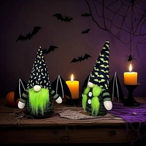 Décorations de gnomes d'Halloween, figurine de Rudolph sans visage, ornements de décoration de maison pour les fêtes, ornements de chauve-souris - Product Image 5