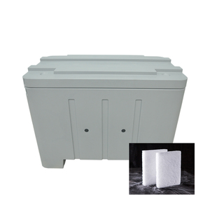 Plastic fish container frozen food transport cooler box ice box fish bin