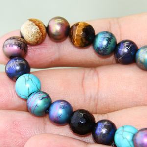 Cuentas Redondas de Aleación de Titanio TC4 Zoryn para Pulseras y Collares, Fabricación de Joyería DIY con Acabado Anodizado Electrochapado en Color PVD - Product Image 3