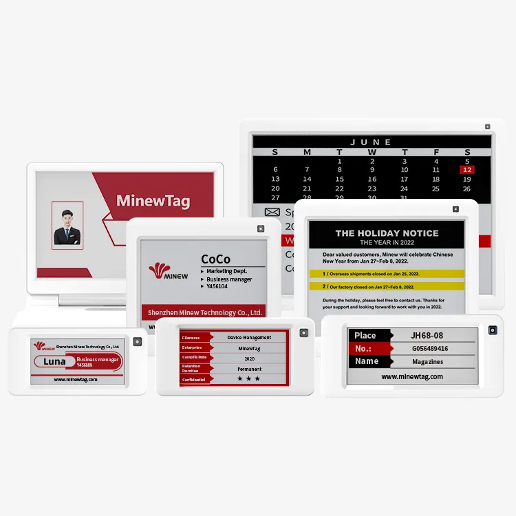 Smart office solution etichette elettroniche digital signage indoor epaper ampio display eink per sala riunioni per conferenze