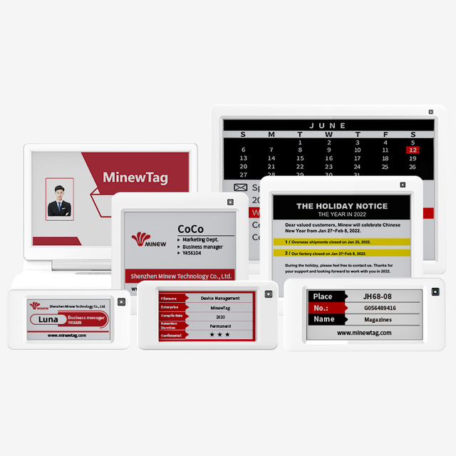 Minew Smart Office Solution Electronic Labels Digital Signage Indoor Epaper Large Eink Display for Conference Meeting Room