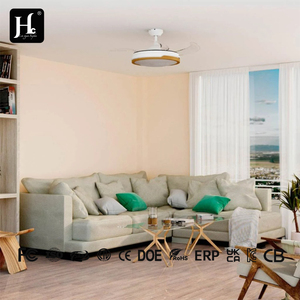 LED ceiling fan, white DC motor, computer blade, <b>space</b> saving 42 inch retractable LED ceiling fan - Product Image 3