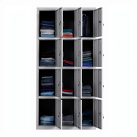 Armoire de rangement en acier à 12 portes, prix de gros abordable, pour vestiaires de salle de sport, bureaux et vestiaires du personnel