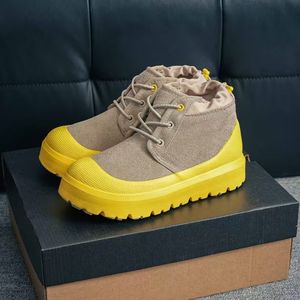 Winter Fashion Women's and Men's Wool Warm <b>Snow</b> <b>Boots</b> Luxury Classic Yellow High Quality Waterproof Casual <b>Boots</b> Soft Breathable - Product Image 1