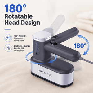 Défroisseur Vapeur Électrique Portable à Grande Réservoir d'Eau, <span class=keywords><strong>30g</strong></span>/<span class=keywords><strong>min</strong></span> Vapeur, Usage Domestique, 1500W, 260ml, Anti-Brûlure à Sec, Deux Brosses - Product Image 4