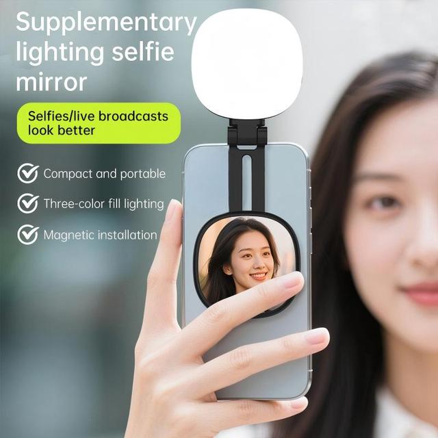 Magnetic Fill Light Pocket-Sized Fill Light Mobile Phone Fill Light Adjustable Color Tempurate for Computer Camera Video Laptop