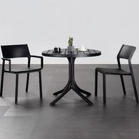 Table de bistrot ronde en plastique résistant aux intempéries, idéale pour terrasse, balcon, café, restaurant – Direct Usine