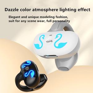 GD68 이어 클립 스포츠 헤드셋 비삽입형 단일 이어폰 무선 <span class=keywords><strong>RGB</strong></span> 조명 10-15시간 배터리 비즈니스 스타일 - Product Image 5