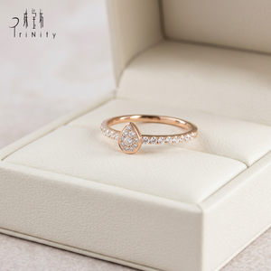 Anillo de Alta Calidad al por Mayor, Estilo Vintage, Delicado, Fabricado para Uso Diario, Joyería de Oro Rosa Sólido de 18K con Diamantes Naturales - Product Image 2