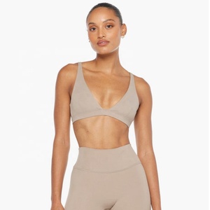 Của phụ nữ XL hoạt động sử dụng áo ngực thể thao v-cổ thiết kế mềm nén với chống sốc Trọng lượng nhẹ Tính năng Spandex lót thoáng khí - Product Image 4