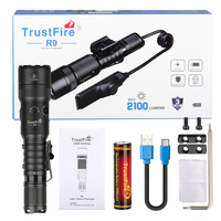 Lampe tactique sous-barillet TrustFire R9 2100 lumens avec laser vert, rechargeable Type-C, IPX6, torche LED pour la chasse