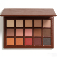 Palette de fards à paupières personnalisée 15 couleurs nudes lumineuses/métalliques mates imperméables pour les tons de peau foncés et clairs