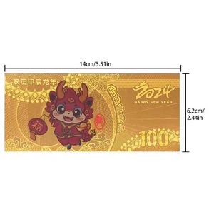 Billete <span class=keywords><strong>de</strong></span> 100 Yuanes del Zodiaco Chino Dragón, Colección Personalizada, Billete <span class=keywords><strong>de</strong></span> Dibujos Animados con Lámina <span class=keywords><strong>de</strong></span> Oro <span class=keywords><strong>de</strong></span> 24k - Product Image 5