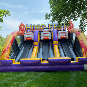 Jeux de panier de <span class=keywords><strong>basket</strong></span>-ball gonflables commerciaux 3 en 1, jeu de tir au <span class=keywords><strong>basket</strong></span>-ball gonflable, jeux amusants pour le team building - Product Image 2