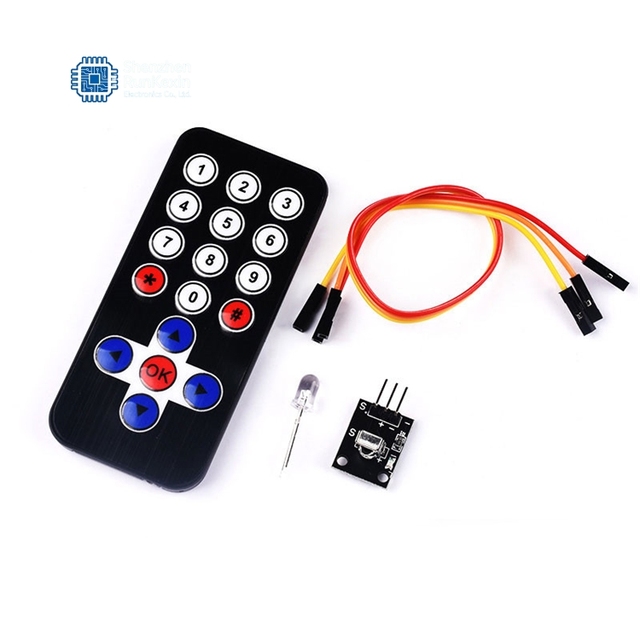 HX1838 Infrared Wireless Remote Control Kit Robot Remote Control Module  (remote Control+receiving Board)