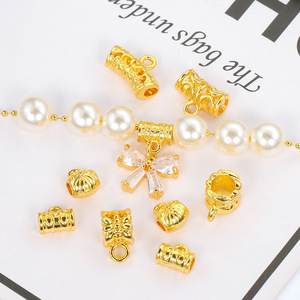 18K Gold Plated Round Pendant Spacer Bead Clasp Jewelry Buckle For Bracelet Necklace DIY Beading Supplies - Product Image 4