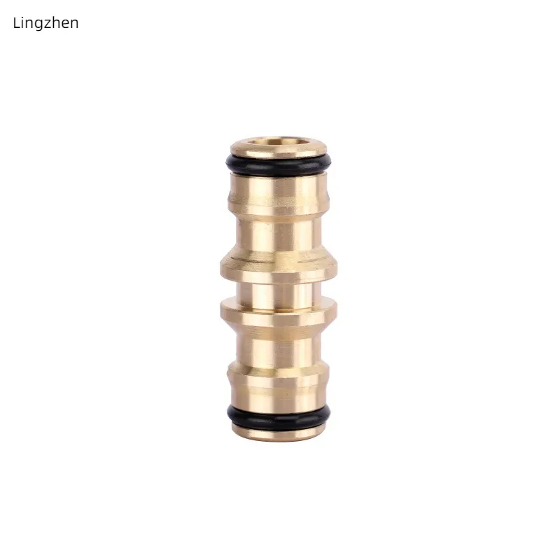 Lingzhen Automatic Irrigation Watering Connectors Brass Bidirectional Quick Connect Car Wash Cleaning Water Pipe Fittings