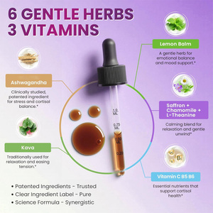 Gocce Liquide per l'Equilibrio Ormonale 10 in 1 con Magnesio, Ashwagandha, L-teanina, Riduttore di Cortisolo, Marchio Privato - Product Image 2