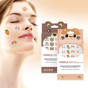 Patch anti-acné hydrocolloïde en une seule pièce, étiquette privée en vrac OEM/ODM, dessin animé, aloe vera, absorption physique, réparation, source d'usine - Product Image 5