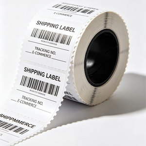 4x6-inch (102mm x 152mm) fan-shaped direct thermal self-adhesive <b>labels</b>; shipping <b>labels</b> address <b>labels</b>; thermal shipping <b>labels</b> - Product Image 1
