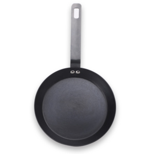Classic Durable Black Carbon Steel 24cm <strong>Fry</strong> <strong>Pan</strong> Cast Iron Bottom Stove Grill Searing Grilling Oven Use Campfire-Even-Heating - Product Image 1