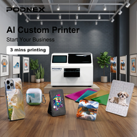 Impresora Plana de Inyección de Tinta UV Automática PodNEX A3 DX7 para Carcasas de Teléfono y AirPods, PVC, Uso en Pequeñas Empresas