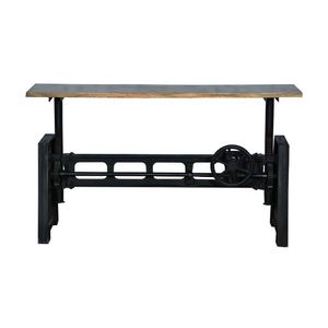 เฟอร์นิเจอร์ร้านอาหารสไตล์วินเทจ โต๊ะไม้พร้อมขาเหล็ก โต๊ะอาหารสำหรับร้านอาหาร - Product Image 2