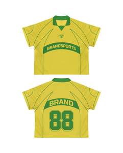 Camiseta personalizada por sublimación de color verde DiFan, camiseta de fútbol con estampado por sublimación y diseño de rejilla, camiseta con pipping - Product Image 3