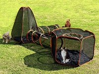 6 en 1 Portable grand parc pour chat pliable chat maison chien parc pour animaux de compagnie tendance pour une utilisation intérieure et extérieure chat Tunnel jouer château tente