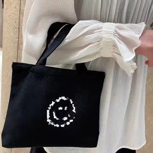 Benutzer definierte <span class=keywords><strong>Mini</strong></span>-Einkaufstasche Koreanischer Stil Lächelndes Gesicht Damenmode Lässige Handtasche Dame Kleine Geldbörse Leinwand Aufbewahrung Telefon Tasche - Product Image 3