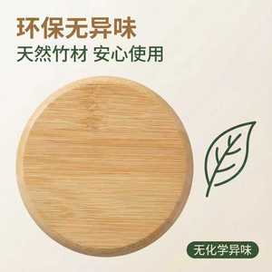 Bamboo Coaster Set Round Natural Wood Heat Insulation Desk Cup Holder - Product Image 4