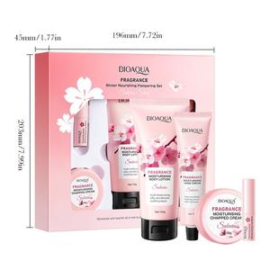 BIOAQUA Serie Sakura, Set de 4 Piezas, Loción Corporal Hidratante y Nutritiva, Crema de Manos, Reparación de Labios y Piel, Set de Regalo con Fragancia para Invierno - Product Image 6