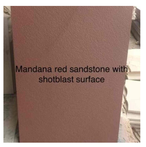 Dalles de pierre naturelle en grès rouge Mandana pour revêtement mural, sol, cour, terrasse, allée, pierre décorative extérieure pour la construction - Product Image 2