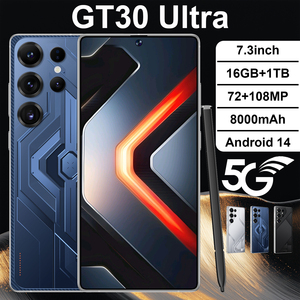 สมาร์ทโฟนคุณภาพสูง GT30 Ultra 5G LTE ขายดี แบตเตอรี่ขนาดใหญ่ หน้าจอ 7.3 นิ้ว HD Deca Core ระบบจดจำใบหน้า Android 14 รองรับสองซิม - Product Image 3