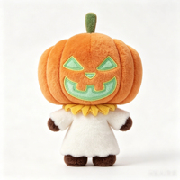 Peluche Citrouille d'Halloween Personnalisée OEM, Poupée en Peluche Jack-o'-lantern Douce pour Enfants et Adultes, Décoration de Fête et de Maison, Vente en Gros