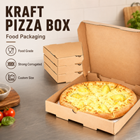 Cajas Cuadradas de Cartón Corrugado Ecológicas para Llevar Comida, Color Marrón, Tipo B E Flute, de 6 a 18 Pulgadas, al por Mayor