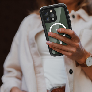 เคสโทรศัพท์แบบเต็มรูปแบบสำหรับ Iphone15 PRO MAX เคสชาร์จ<span class=keywords><strong>โทรศัพท์</strong></span>แบบแม่เหล็กแบบไร้สายกันน้ำได้สำหรับกลางแจ้ง - Product Image 4