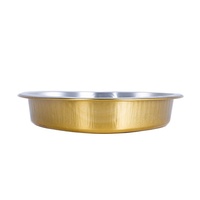 Barquette alimentaire jetable en aluminium doré de qualité alimentaire avec couvercle en PP, plaque de cuisson en aluminium thermoscellable