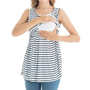 เสื้อแฟนซีคลุมท้องสำหรับผู้หญิง,เสื้อกล้ามพยาบาลเสื้อคอตอนให้นมบุตรเสื้อผ้าสำหรับคนท้อง