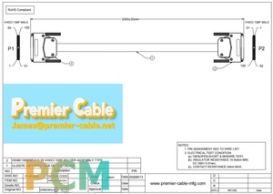 Kabel SCSI kepadatan tinggi VHDCI 100 Pin Male ke VHDCI 100 Pin Male untuk Modul I/O Akuisisi Data Kontrol Gerak Sistem Servo - Product Image 6