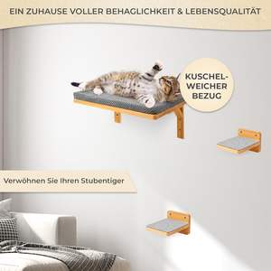 Großhandel: Luxuriöses Katzenmöbel aus Holz – Kletterregal mit vier Stufen, Kratzbaum, Bett und Versteckhaus für Katzen - Product Image 2