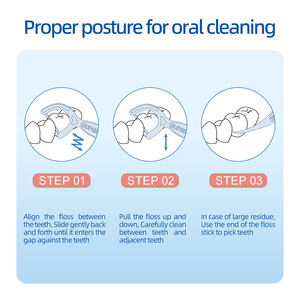 50pcs Each Bag 7*5*9cm Ecofriendly Biodegradable Mint Vegan <strong>Floss</strong> Picks Dental <strong>Floss</strong> Picks Bwhealthcare Wholesale - Product Image 5