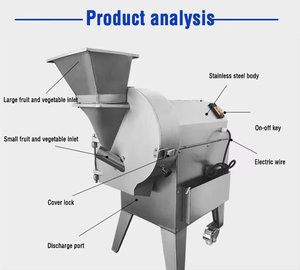 High Quality 3-in-1 Vegetable & Fruit Slicer Chopper Dicer with Motor 304 Stainless Steel for Corn and Milk Processing - Product Image 2