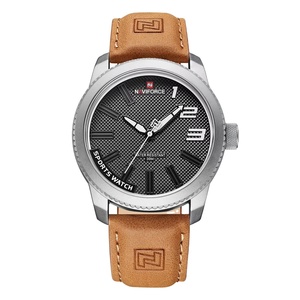Montre sport à quartz NF9202L pour homme, grand cadran de 46 mm, 3 aiguilles, luminescente, étanche, bracelet en cuir, montre-bracelet de style business - Product Image 4