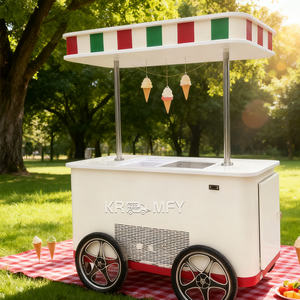 Chariot à glaces entièrement équipé, très populaire en 2025, construction robuste et longue durée de vie, petite remorque alimentaire - Product Image 4