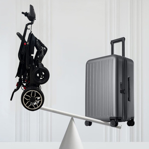 KSM-607 2025 Hot Sales Travel Power Foldable Lightweight Lithium Battery <b>Folding</b> Carbon Fiber Electric Wheelchair for Elderly - Product Image 5