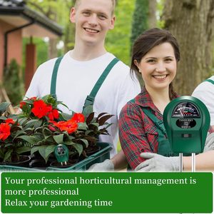 Groene 3-In-1 Bodemvocht & <span class=keywords><strong>Ph</strong></span>-<span class=keywords><strong>Meter</strong></span> Met Digitaal Display Geen Batterijen Vereist Maatregelen Zonlicht Uur 1 Jaar Garantie - Product Image 6