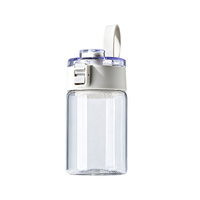 Bouteille d'eau en plastique écologique de 350 ml avec bouchon à vis et impression de logo pour une utilisation en extérieur