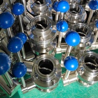 Vanne papillon manuelle en acier inoxydable série 300 pour l'eau